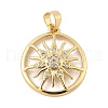 Brass Micro Pave Cubic Zirconia Pendants KK-Z111-01G-1