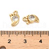 Brass Cubic Zirconia Charms KK-D300-06G-3