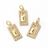 Rack Plating Brass Micro Pave Cubic Zirconia Pendants ZIRC-M120-03G-3