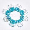 Two Tone Resin Cabochons X-CRES-T014-06I-1