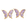 304 Stainless Steel Enamel Pendants STAS-V015-61A-G-1
