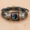 12 Constellations PU Leather Multi-strand Bracelets for Men Women WG878A3-03-1