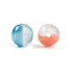 Two Tone Transparent Resin Beads RESI-N042-12mm-07-2