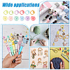  30Pcs Baking Painted Zinc Alloy Knitting Stitch Marker Rings DIY-NB0009-64-6