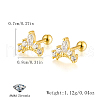 Vintage Crown Cubic Zirconia Stud Earrings YB5527-1-3