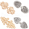 Gorgecraft 4Pcs 4 Styles Alloy Interlocking Clasps FIND-GF0007-16-1