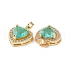 Real 18K Gold Plated Brass Micro Pave Cubic Zirconia Pendants KK-E068-VC451-3