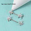 304 Stainless Steel Clear Cubic Zirconia Nipple Rings WG32E94-14-1