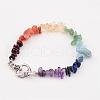 Chip Natural Gemstone Beads Bracelets BJEW-JB02323-1