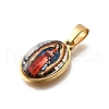 Religion Theme 304 Stainless Steel Pave Epoxy Pendants STAS-K256-29G-01-2