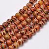 Natural Tibetan Style dZi Beads Strands G-P229-A-07A-6mm-1