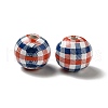 Independence Day Theme Schima Wood European Beads WOOD-G014-28-3