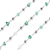 Handmade Brass & Glass Bead Chains CHC-L051-03P-03-1