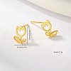 S925 Sterling Silver Flower Stud Earrings IO8237-1-5
