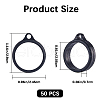 Gorgecraft 50Pcs Silicone Pendant SIL-GF0001-33B-2
