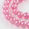 Transparent Spray Painted Glass Bead Strands X-DGLA-R050-8mm-06-1