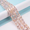 Faceted Electroplated Glass Beads Strands GLAA-G092-C-4