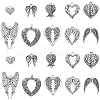 100Pcs 10 Styles Tibetan Style Alloy Charms TIBEP-CJ0002-42-1