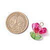 Glass Flowers Pendants PALLOY-MZ00630-4