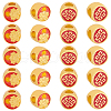   30Pcs 2 Styles Flat Round Alloy Enamel European Beads FIND-PH0022-97-1