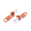 Alloy Zipper Buckle Dangle Stud Earrings with Iron Pins for Women EJEW-A090-01G-2