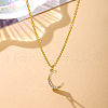 Fashionable Brass Micro Pave Clear Cubic Zirconia Initial Pendant Necklaces for Women FS-WG2FE2D-03-1