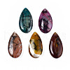 Natural Dragon Veins Agate Pendants G-N0325-13-1