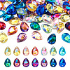  72pcs 12 colors Teardrop Shape Sew on Rhinestone GLAA-TA0001-45-2