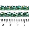Transparent Electroplate Glass Beads Strands EGLA-A037-T6x8mm-B15-4