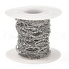 Tarnish Resistant Handmade 304 Stainless Steel Rhombus Link Chains CHS-G025-02P-3