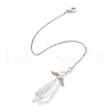 Angel Glass & Alloy Pendant Decorations HJEW-JM01976-02-3