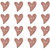 Heart Shaped Paint Buttons BUTT-PH0004-06-2