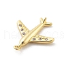 Brass Micro Pave Clear Cubic Zirconia Pendants KK-L228-45G-2