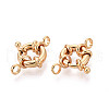 Brass Spring Ring Clasps KK-G528-03G-1