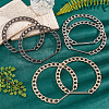   6Pcs 3 Colors Zinc Alloy Curb Chain Bag Handles FIND-PH0018-80-5