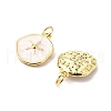 Brass Enamel Charms KK-L237-022G-01-2
