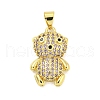 Brass Micro Pave Cubic Zirconia Pendants KK-R159-20C-G-1