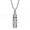 316L Surgical Stainless Steel Urn Ashes Pendants BOTT-PW0001-003A-P-1