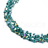 Electroplate Transparent Glass Beads Strands EGLA-N002-20A-C04-3