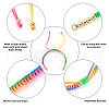Fashewelry 12Pcs 6 Colors  Nylon Cord Braided Bead Bracelets Making BJEW-FW0001-02-4