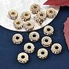 Rack Plating Flat Round Alloy Rhinestone Beads RB-D293-02LG-4