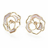 Brass Stud Earring Findings KK-S356-178G-NF-1