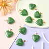 Imitation Jade Glass Pendants GLAA-YW0003-01A-5