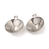304 Stainless Steel Pendant Pointed Back Rhinestone Settings STAS-U025-05B-P-1