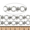 304 Stainless Steel Textured Flat Round Link Chains CHS-C017-06P-2