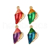 304 Stainless Steel Enamel Pendants STAS-Z140-25G-1