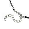 Braided Glass Seed Bead Spider Pendant Necklaces NJEW-MZ00036-02-5
