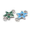 Eco-Friendly Alloy Enamel Connector Charms PALLOY-M215-01P-3