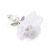 5Pcs 5 Styles Polyester Lace Pendants PALLOY-MZ00739-4