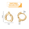 DICOSMETIC 16Pcs 2 Colors Brass Micro Pave Cubic Zirconia Huggie Hoop Earring Findings KK-DC0002-76-2